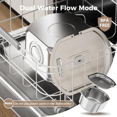 Show full view: Neareal VB-01 Stainless Steel Automatic Cat Water Fountain with 4 Filters & 4 Sponge, 108-oz slide 5 of 9