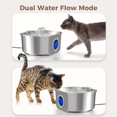 Show full view: Neareal VB-01 Stainless Steel Automatic Cat Water Fountain with 4 Filters & 4 Sponge, 108-oz slide 6 of 9