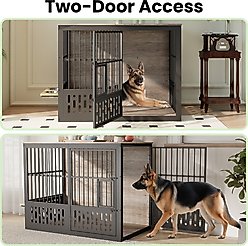 Yafylly Indoor Heavy Duty Double Door Dog Crate, Large, Grey slide 2 of 7