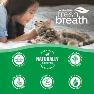 TropiClean Fresh Breath Odor & Tartar Control Cat Dental Kit, 2.5-fl oz
