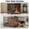 Show in main carousel: Yafylly Indoor Heavy Duty Double Door Dog Crate, Large, Rustic Brown slide 6 of 9