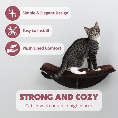 Show full view: TRIXIE Lea Wall Mounted Cat Bed, X-Large, Espresso Brown slide 3 of 9