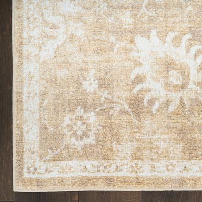 Show full view: Nourison Astra Machine Washable ASW19 Floral Area Rug, Ivory Gold, 94 x 120-in slide 2 of 9