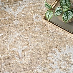 Nourison Astra Machine Washable ASW19 Floral Area Rug, Ivory Gold, 63 x 84-in slide 2 of 9