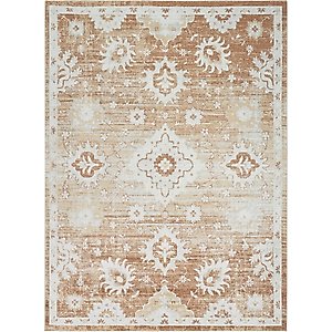 Nourison Astra Machine Washable ASW19 Floral Area Rug, Copper, 63 x 84-in
