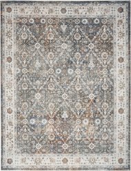 Nourison Astra Machine Washable ASW16 Floral Area Rug, Ivory Multicolor, 94 x 120-in