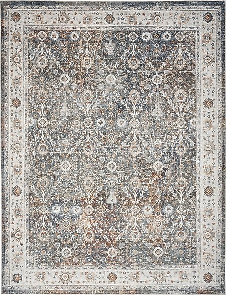 Show full view: Nourison Astra Machine Washable ASW16 Floral Area Rug, Ivory Multicolor, 94 x 120-in slide 1 of 9