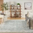 Show in main carousel: Nourison Astra Machine Washable ASW16 Floral Area Rug, Teal Beige, 94 x 120-in slide 9 of 9