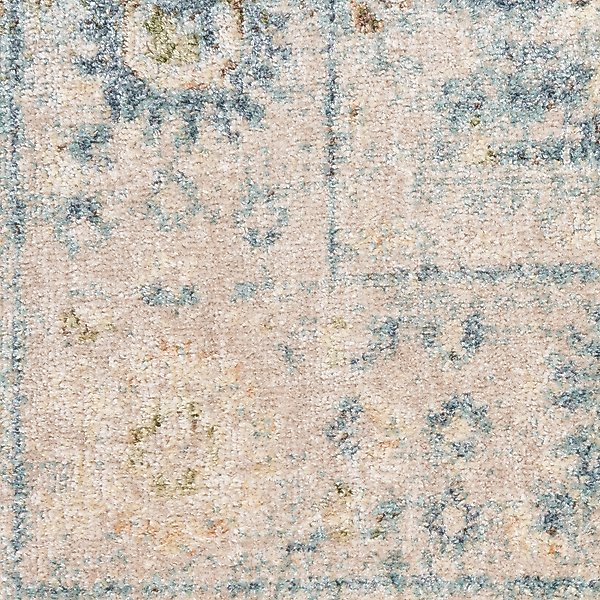 Show full view: Nourison Astra Machine Washable ASW16 Floral Area Rug, Teal Beige, 94 x 120-in slide 4 of 9