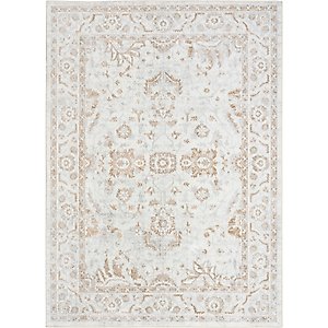 Nourison Astra Machine Washable ASW20 Floral Area Rug, Grey, 63 x 84-in