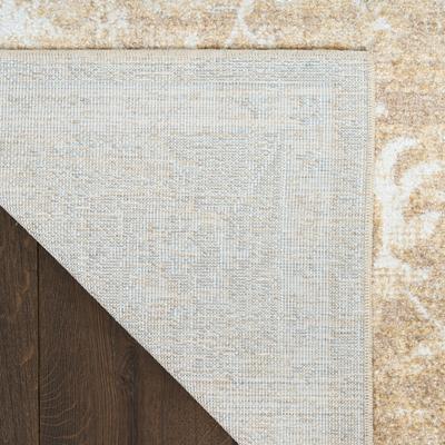 Show full view: Nourison Astra Machine Washable ASW19 Floral Area Rug, Ivory Gold, 94 x 120-in slide 5 of 9