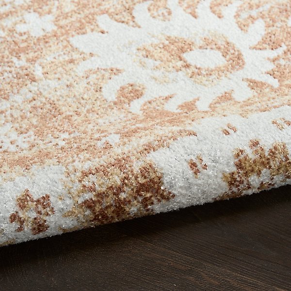 Show full view: Nourison Astra Machine Washable ASW19 Floral Area Rug, Copper, 94 x 120-in slide 3 of 9