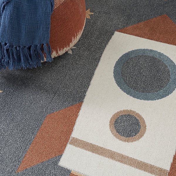 Show full view: Nourison Astra Machine Washable ASW06 Graphic Area Rug, Sky Blue, 94 x 120-in slide 8 of 9