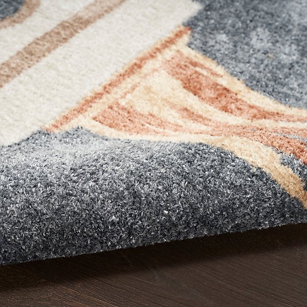 Show full view: Nourison Astra Machine Washable ASW06 Graphic Area Rug, Sky Blue, 94 x 120-in slide 3 of 9