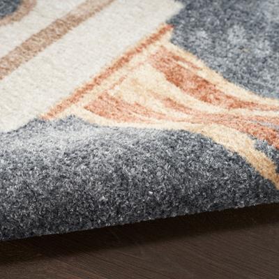 Show full view: Nourison Astra Machine Washable ASW06 Graphic Area Rug, Sky Blue, 63 x 84-in slide 4 of 10