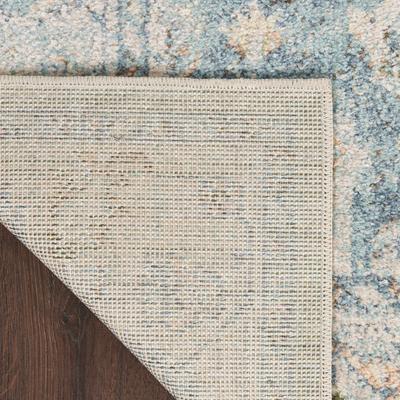 Show full view: Nourison Astra Machine Washable ASW12 Area Rug, Light Blue, 94 x 120-in slide 6 of 10