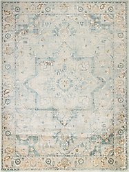 Nourison Astra Machine Washable ASW12 Area Rug, Light Blue, 94 x 120-in