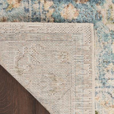 Show full view: Nourison Astra Machine Washable ASW12 Area Rug, Beige Blue, 63 x 84-in slide 5 of 9
