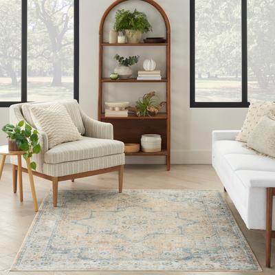 Show full view: Nourison Astra Machine Washable ASW12 Area Rug, Beige Blue, 63 x 84-in slide 9 of 9