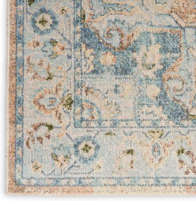 Show full view: Nourison Astra Machine Washable ASW12 Area Rug, Beige Blue, 63 x 84-in slide 6 of 9