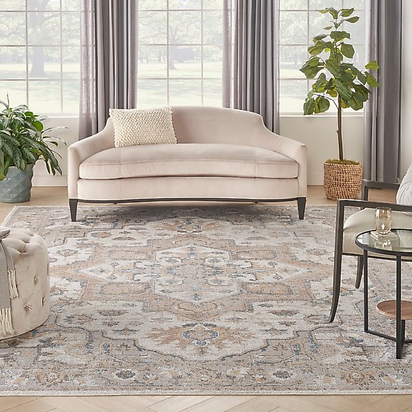 Show full view: Nourison Astra Machine Washable ASW12 Area Rug, Silver Grey, 94 x 120-in slide 9 of 9