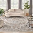 Show in main carousel: Nourison Astra Machine Washable ASW12 Area Rug, Silver Grey, 94 x 120-in slide 9 of 9