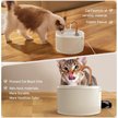 PawsPik Ceramic Serenity Faucet Dog & Cat Water Fountain, White, 9-cup