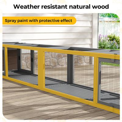 Show full view: Coziwow Configurable Window Catio Wooden Cat Tunnel Exercise Playpen with Platforms, Dark Gray, 45.67-in slide 7 of 9