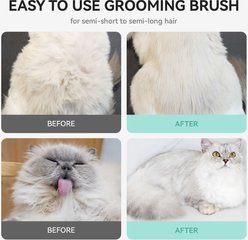 aumuca Self Cleaning Slicker Brush, Aqua Blue slide 2 of 9