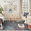 Show in main carousel: Nourison Astra Machine Washable ASW06 Graphic Area Rug, Sky Blue, 94 x 120-in slide 9 of 9