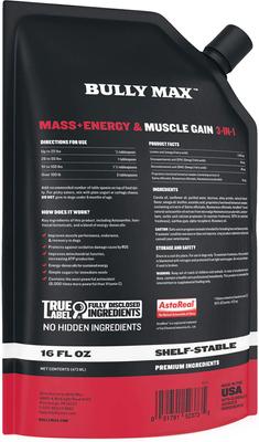 Show full view: Bully Max 3-in-1 Muscle Gain Liquid Supplement for Dogs, 16-fl oz bottle slide 3 of 10