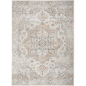 Nourison Astra Machine Washable ASW12 Area Rug, Silver Grey, 63 x 84-in