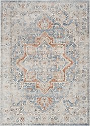 Nourison Astra Machine Washable ASW12 Area Rug, Denim Multicolor, 63 x 84-in