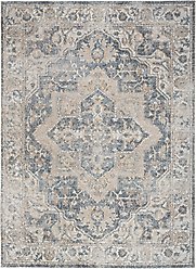 Nourison Astra Machine Washable ASW12 Area Rug, Grey Blue, 63 x 84-in