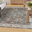 Show in main carousel: Nourison Astra Machine Washable ASW16 Floral Area Rug, Ivory Multicolor, 94 x 120-in slide 7 of 9