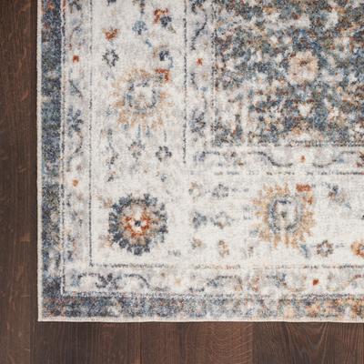Show full view: Nourison Astra Machine Washable ASW16 Floral Area Rug, Ivory Multicolor, 94 x 120-in slide 2 of 9