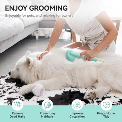 Show full view: aumuca Self Cleaning Slicker Brush, Aqua Blue slide 8 of 12