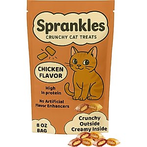Sprankles Tasty Chicken Flavored Crunchy Cat Treats, 8-oz bag
