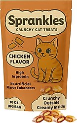 Sprankles Tasty Chicken Flavored Crunchy Cat Treats, 16-oz bag