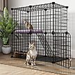 Show in main carousel: Yitahome 2-Tier Indoor & Outdoor DIY Cat Playpen with Removable Metal Wiring, Black slide 1 of 6