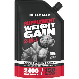 Bully Max 2-in-1 Weight Gain Liquid Supplement for Dogs, 16-fl oz bottle