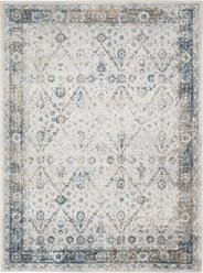 Nourison Astra Machine Washable ASW16 Floral Area Rug, Ivory Blue, 63 x 84-in slide 1 of 9