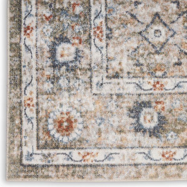 Show full view: Nourison Astra Machine Washable ASW16 Floral Area Rug, Gold Grey, 63 x 84-in slide 6 of 9