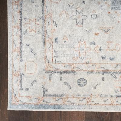 Show full view: Nourison Astra Machine Washable ASW11 Area Rug, Light Blue, 63 x 84-in slide 3 of 10