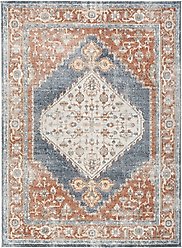 Nourison Astra Machine Washable ASW11 Area Rug, Denim Multicolor, 63 x 84-in