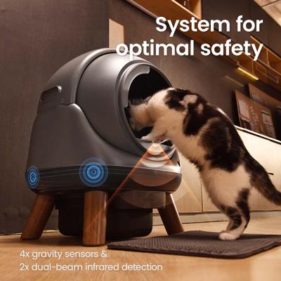 Show full view: els pet Orbitie Automatic Self-Cleaning Cat Litter Box, Gray slide 4 of 11