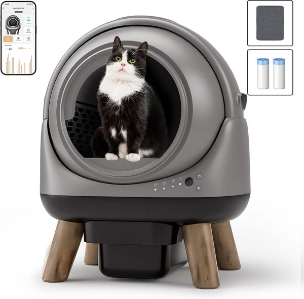 Show full view: els pet Orbitie Automatic Self-Cleaning Cat Litter Box, Gray slide 1 of 10