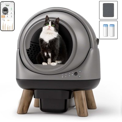 els pet els pet Orbitie Automatic Self-Cleaning Cat Litter Box, Gray