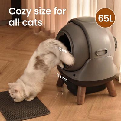 Show full view: els pet Orbitie Automatic Self-Cleaning Cat Litter Box, Gray slide 6 of 11