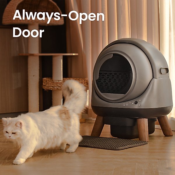 Show full view: els pet Orbitie Automatic Self-Cleaning Cat Litter Box, Gray slide 2 of 10
